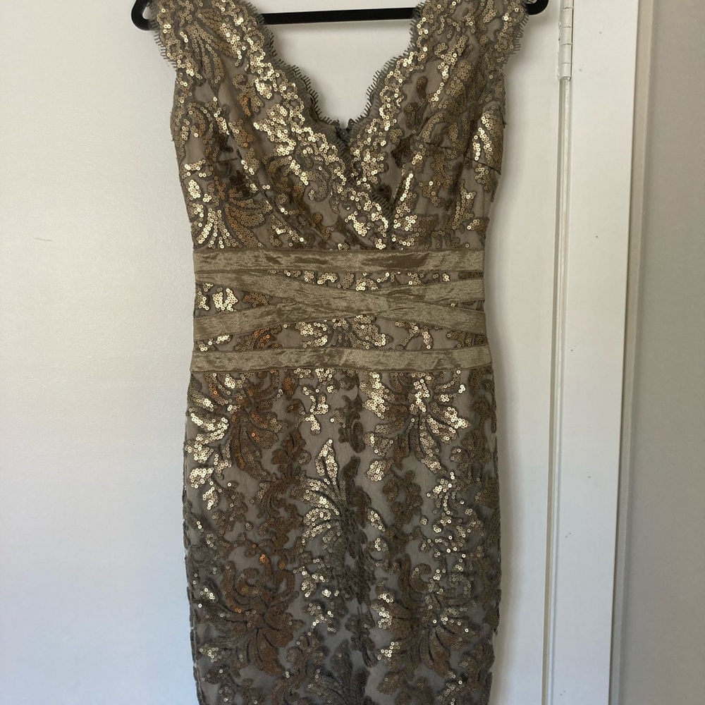 Tadashi Shoji sequin evening dress